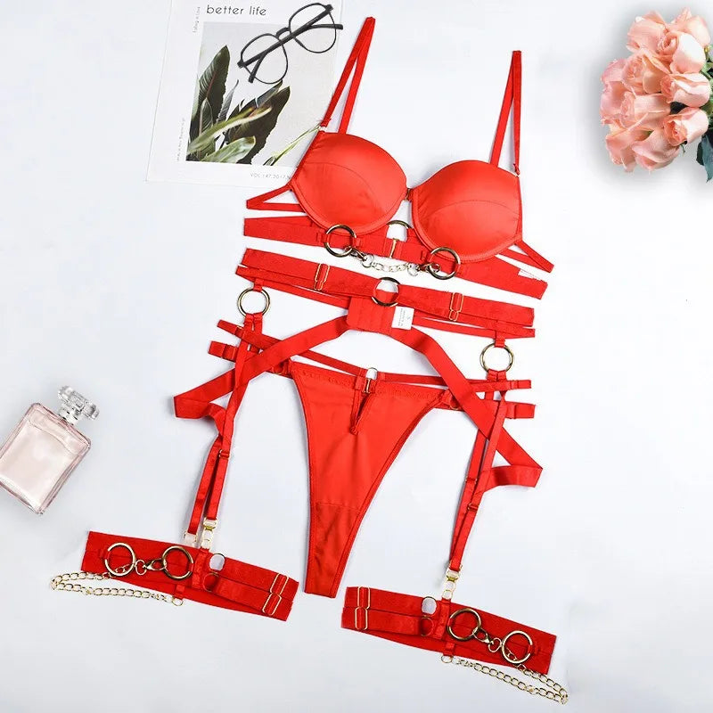 RAFAELA | STRAPPY CHAIN LINGERIE SET