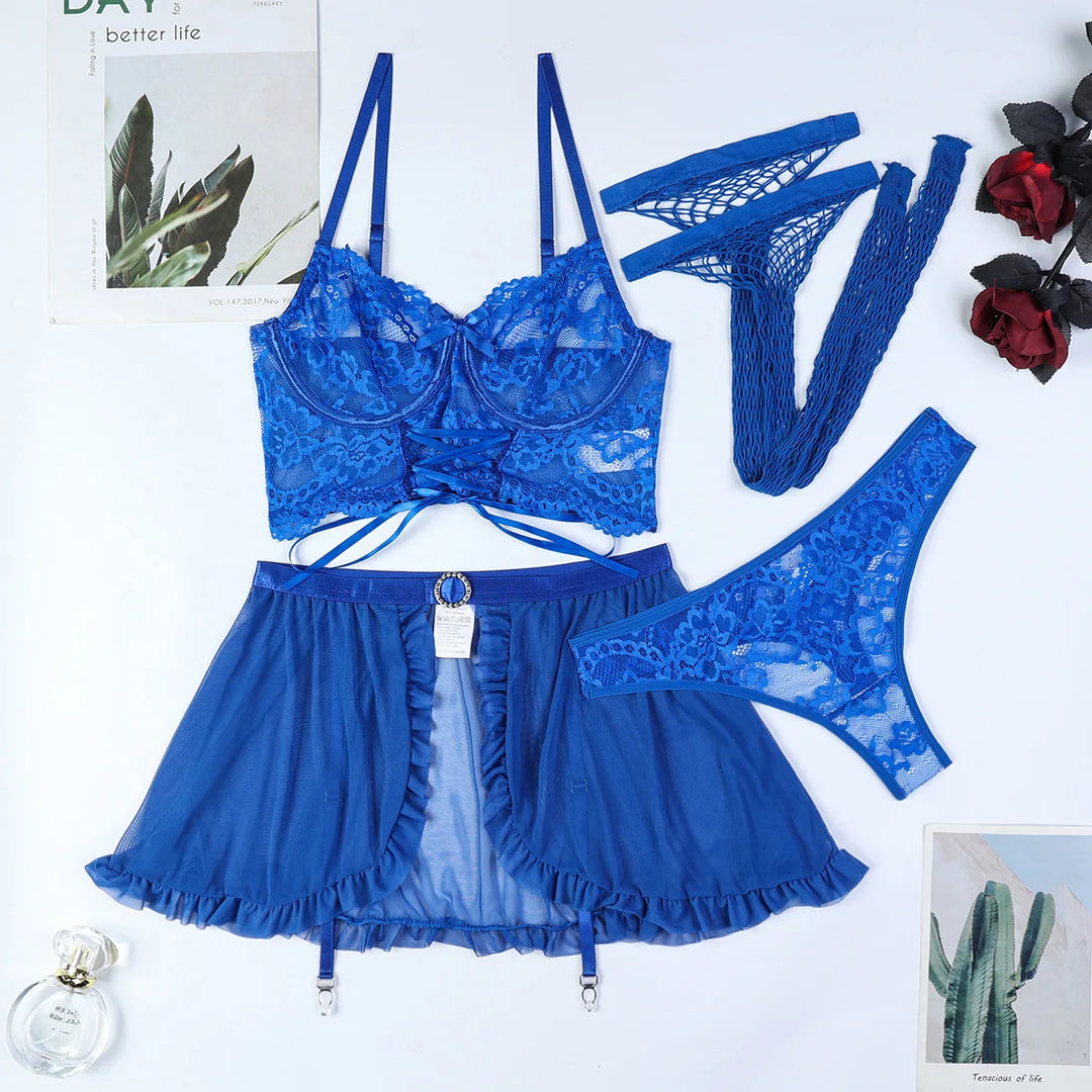 WREN | LACE GARTER SKIRT SET