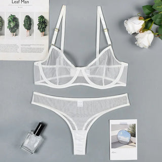 INES | SHEER MESH BRA SET