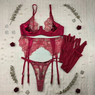 SASKIA | LACE GARTER BELT SET