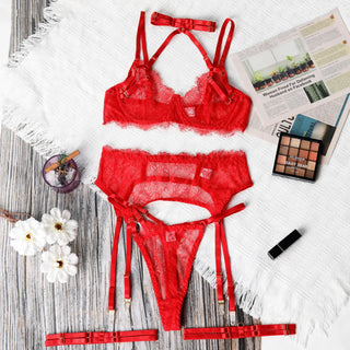 KATIA | LACE HARNESS BRA SET