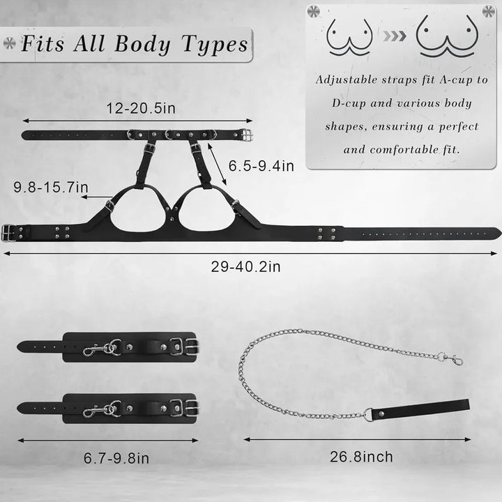 ELODIE | HARNESS BRA CUFF SET