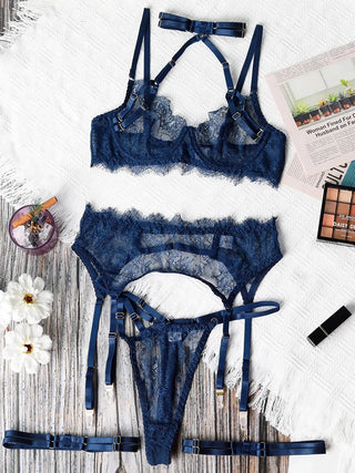 KATIA | LACE HARNESS BRA SET