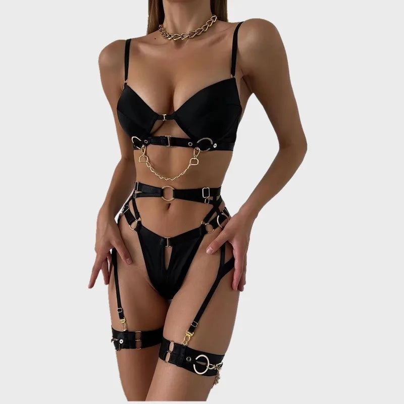 RAFAELA | STRAPPY CHAIN LINGERIE SET
