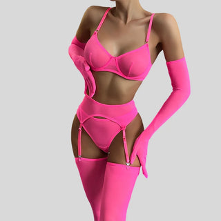 YAEL | MESH GARTER BELT SET