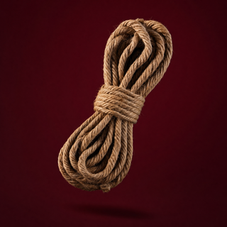 Giulia natural jute rope coiled into a bound hank