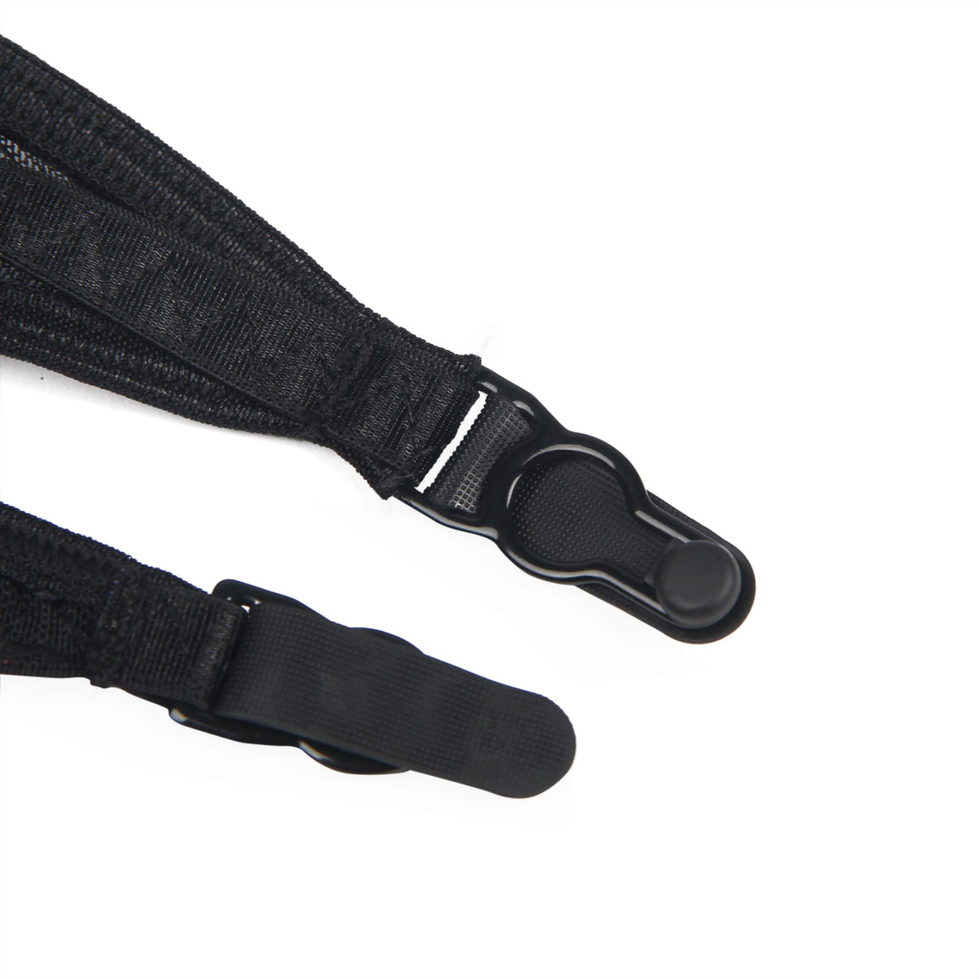 Close view of the YX868 suspender strap clips